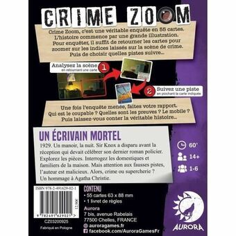 Bordspel Asmodee Crime Zoom Un Écrivain Mortel (FR)