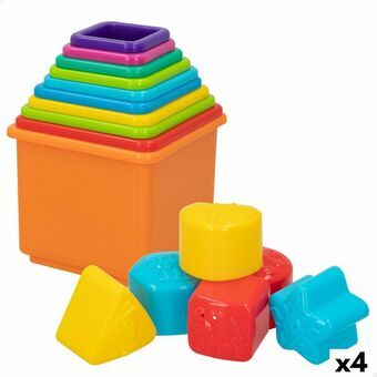 Blokken Stapelen PlayGo 10,5 x 9 x 10,5 cm 16 Onderdelen 4 Stuks