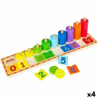 Educatief spel voor kinderen Woomax Cijfers 43 x 11 x 11 cm 56 Onderdelen 4 Stuks