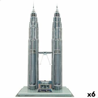 3D puzzel Colorbaby Petronas Towers 27 x 51 x 20 cm (6 Stuks)
