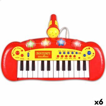 Interactieve piano voor baby´s Bontempi Kinderen Microfoon 33 x 13 x 19,5 cm (6 Stuks)