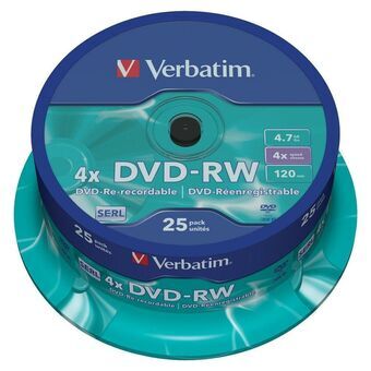 DVD-RW Verbatim    25 Stuks Multicolour 4x 4,7 GB
