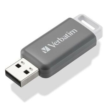 Pendrive Verbatim V DataBar Hi-Speed 128 GB USB 2.0 Intrekbaar Grijs