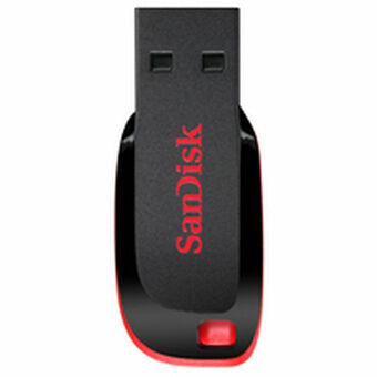 Pendrive SanDisk Cruzer Blade USB 2.0 Zwart Multicolour Zwart/Rood 128 GB