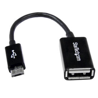 Kabel Micro-USB Startech UUSBOTG USB A Micro-USB B Zwart