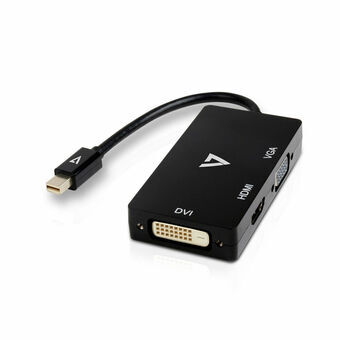 Adapter Mini DisplayPort naar VGA/DVI/HDMI V7 V7MDP-VGADVIHDMI-1E  Zwart