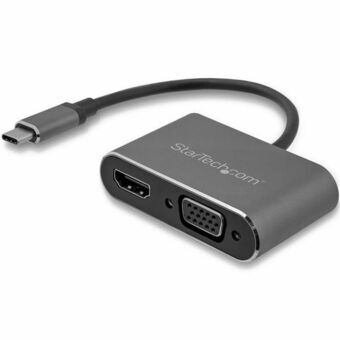 Adapter USB C naar VGA/HDMI Startech CDP2HDVGA Zwart 4K Ultra HD