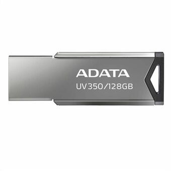 USB stick Adata UV350 128 GB Sleutelhanger Zilverkleurig Zwart 128 GB