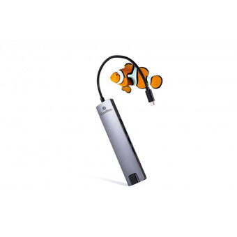 Hub USB CoolBox COO-DOCK-01 Grijs Zilverkleurig