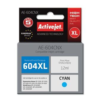 Compatibele inktcartridge Activejet AE-604CNX Cyaan