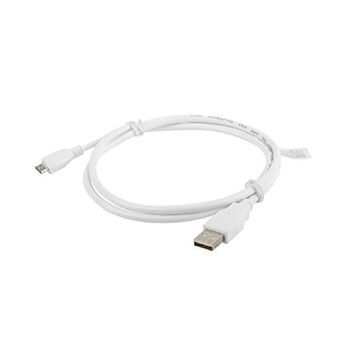 Kabel Micro USB Lanberg CA-USBM-10CC-0010-W Wit 480 Mb/s