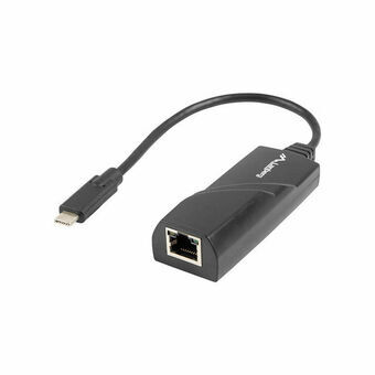 Adapter USB C naar Netwerk RJ45 Lanberg NC-1000-02 Zwart 0,15 m