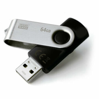 Pendrive GoodRam UTS2 USB 2.0 Zwart Zwart/Zilverkleurig Zilverkleurig 64 GB