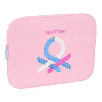 Laptophoes Benetton Pink Roze 15,6\'\' 39,5 x 27,5 x 3,5 cm