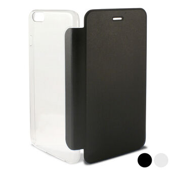 Folio mobiele telefoonhoes iPhone 6 / 6s kristal transparant