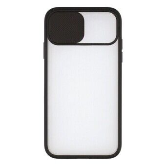 Cover voor mobiele telefoon met rand van TPU iPhone 12 Mini KSIX Duo Soft Cam Protect Zwart