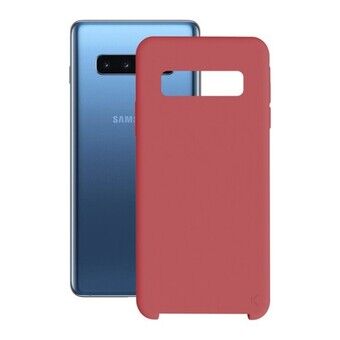 Mobiel hoesje Samsung Galaxy S10 + KSIX Soft Red