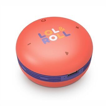 Dankzij de draagbare Bluetooth®-luidsprekers Energy Sistem Lol&Roll Pop Kids Oranje 5 W 500 mAh