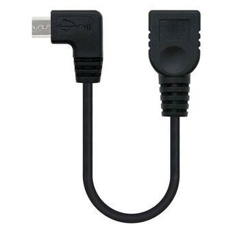 Kabel USB 2.0a naar USB B NANOCABLE 10.01.3600 15 cm Mannelijk/Vrouwelijk Zwart