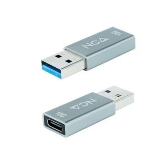 Adapter USB 3.0 naar USB-C 3.1 NANOCABLE Adaptador USB-A 3.1 GEN2 a USB-C, USB-A/M-USB-C/H, Gris