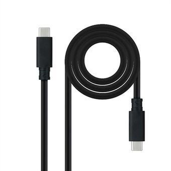 Kabel USB C NANOCABLE 10.01.4101-L150 1,5 m Zwart