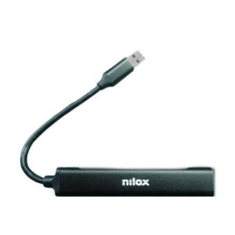 Hub USB 4 Poorten Nilox NXHUB401 Zwart