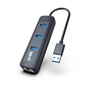 Hub USB 3 Poorten iggual CARBON