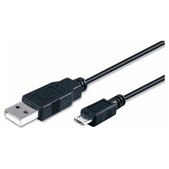 USB 2.0 A voor micro USB B kabel TM Electron Zwart 1,8 m