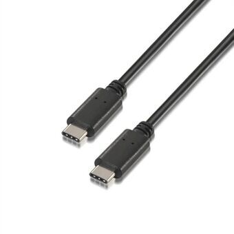 Gegevens-/Oplaadkabel met USB Aisens A107-0058 3 m Zwart