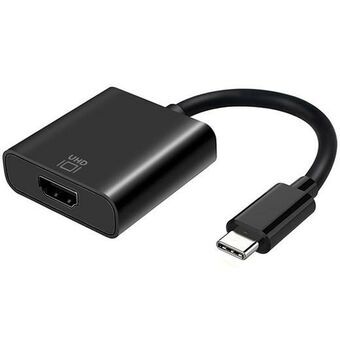 Kabel USB-C naar HDMI Aisens Conversor USB-C a HDMI 4k@60Hz, USB-C/M-HDMI/H, Negro, 15cm 4K