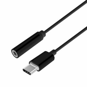 USB -adapter Aisens Conversor USB-C a audio estilo Apple, USB-C/M-Jack 3.5/H, Negro, 15 cm