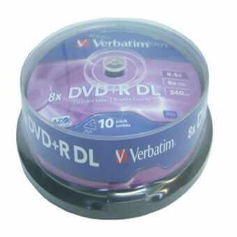 DVD-R Verbatim    8,5 GB 8x 10 pcs 10 Stuks 8,5 GB 8x (10 Stuks)