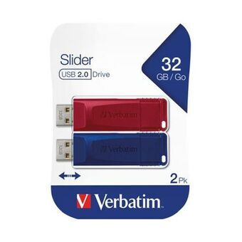 Pendrive Verbatim Slider 2 Onderdelen Multicolour 32 GB