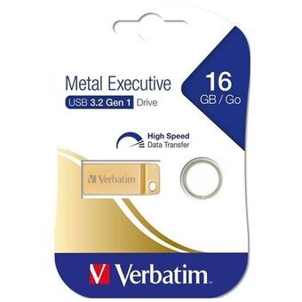 Pendrive Verbatim Metal Executive Gouden 16 GB