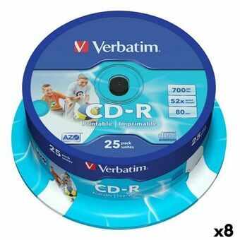 CD-R Verbatim 25 Onderdelen 700 MB 50 MB/s (8 Stuks)