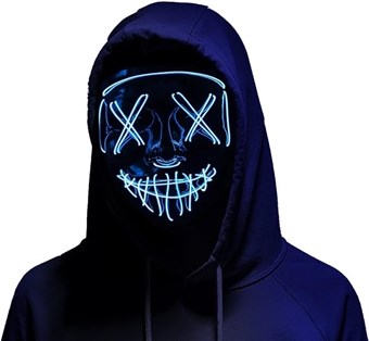 Purge - LED-masker Neon Blauw