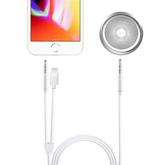 Lightning voor 3,5 mm audiokabel 1 m voor iOS en Android - Wit