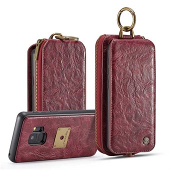 CaseMe Premium Leren Portemonnee met Magnetische Cover voor Samsung Galaxy S9 - Rood