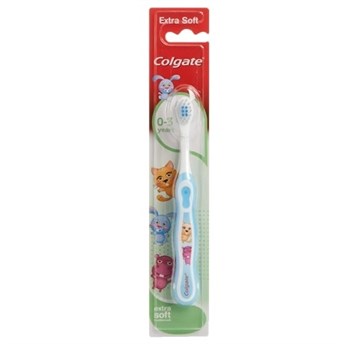 Colgate - Baby Smiles Tandenborstel - Extra Zacht - 0-3 jaar - Blauw