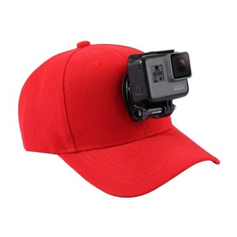 PULUZ® Baseball Cap met Houder voor GoPro - Rood