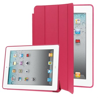 Stijlvolle Smart Cover Sleep/Wakker worden voor iPad 2 / iPad 3 / iPad 4 - Magenta