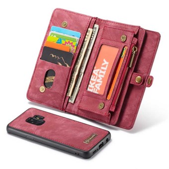 CaseMe Flap Wallet voor Samsung Galaxy S9 - Rood