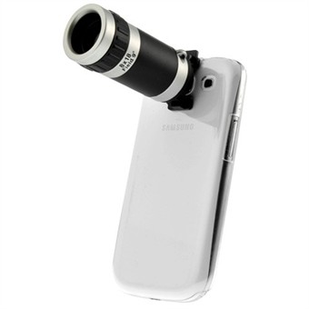 8X Zoom Telescoop Lens Met Cover voor Galaxy S3 (Transparant)