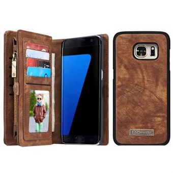 CaseMe Flap Wallet voor Samsung Galaxy S7 Edge - Koffie