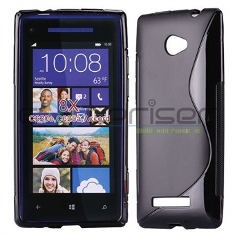 S-Line HTC 8X Siliconen Cover - Zwart