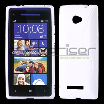 S-Line HTC 8X Siliconen Cover - Wit