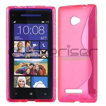 S-Line HTC 8X Siliconen Cover - Roze