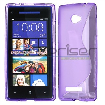 S-Line HTC 8X Siliconen Cover - Paars