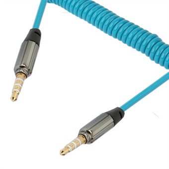 Gedraaide 3,5 mm Audio AUX Kabel 15 cm - 150 cm - Blauw