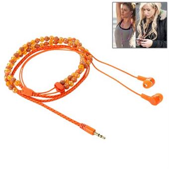 Fashion ketting koptelefoon - Oranje
